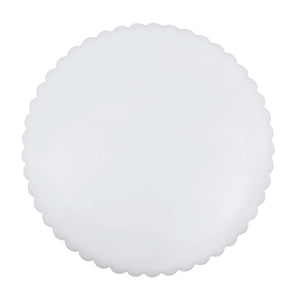 Mariposa White Scalloped Acrylic 15" Placemat Set of 2