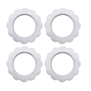 Mariposa White Scallop Napkin Ring Set of 4