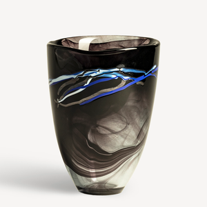 Kosta Boda Contrast Black Vase