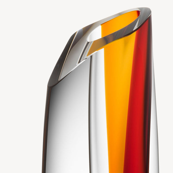 Load image into Gallery viewer, Kosta Boda Saraband Red/Amber Vase
