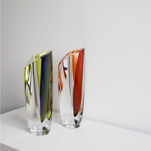 Kosta Boda Saraband Red/Amber Vase