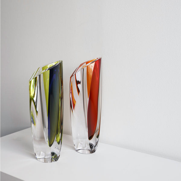 Load image into Gallery viewer, Kosta Boda Saraband Purple/Green Vase
