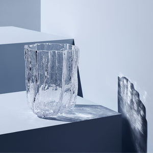 Kosta Boda Crackle Clear Vase Tall