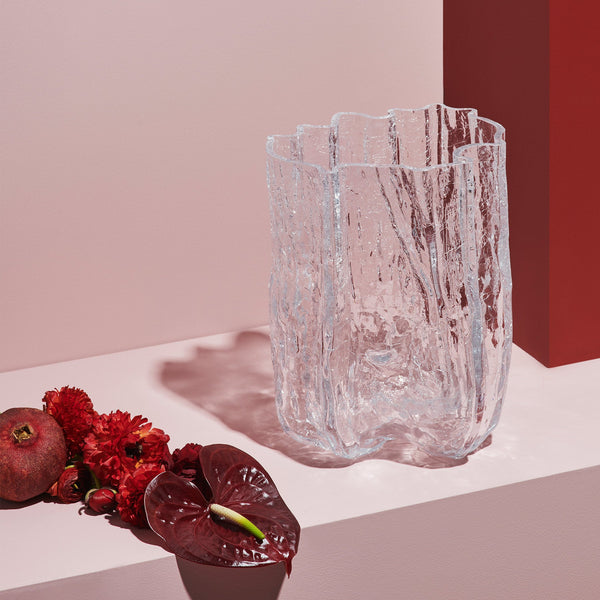 Load image into Gallery viewer, Kosta Boda Crackle Clear Vase Tall
