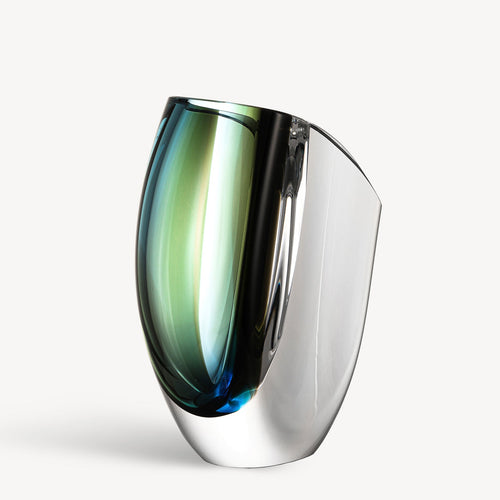 Kosta Boda Mirage Forest Green/Blue Vase Large