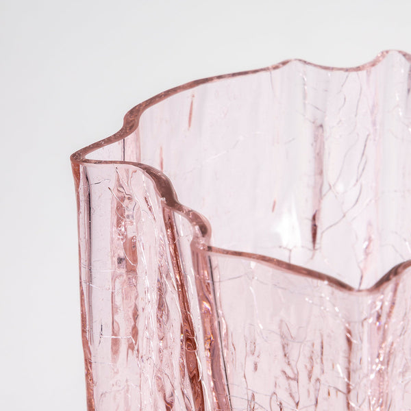 Load image into Gallery viewer, Kosta Boda Crackle Pink Vase Tall
