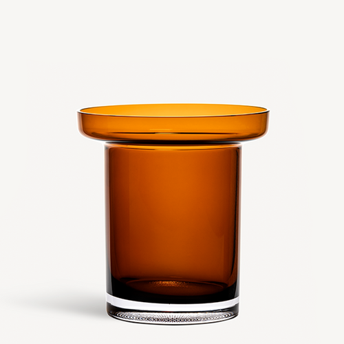 Kosta Boda Limelight Vase Amber Low