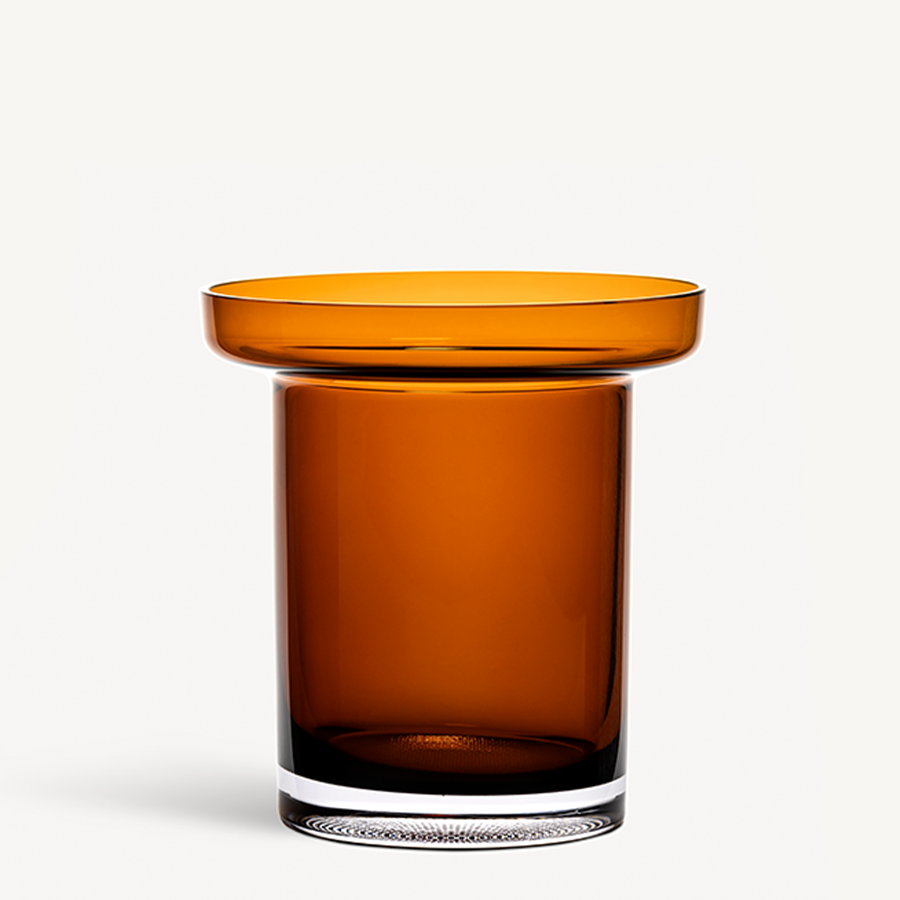 Kosta Boda Limelight Vase Amber Low