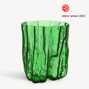 Kosta Boda Crackle Vase Green Tall