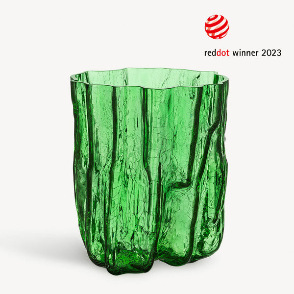 Load image into Gallery viewer, Kosta Boda Crackle Vase Green Tall
