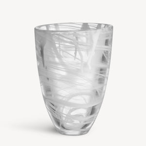 Kosta Boda Contrast Vase White/White