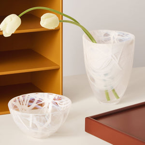 Kosta Boda Contrast Vase White/White