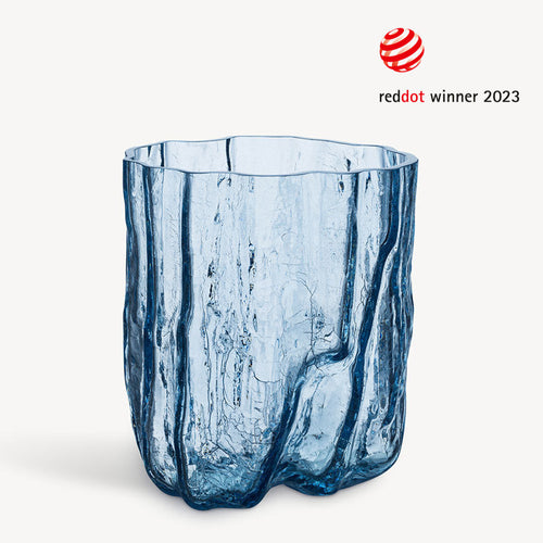 Kosta Boda Crackle Circular Vase Tall