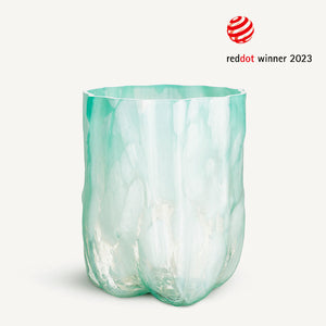 Kosta Boda Crackle Vase Tall Jade Green