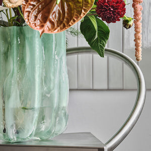Kosta Boda Crackle Vase Tall Jade Green