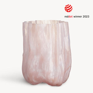 Kosta Boda Crackle Vase Pink Pearl Tall