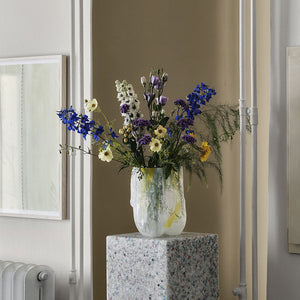 Kosta Boda Crackle Vase Lemon Sorbet Tall