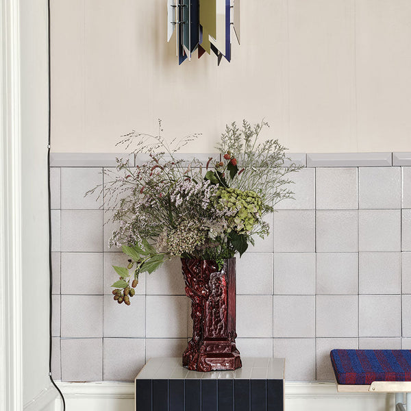 Load image into Gallery viewer, Kosta Boda Rocky Baroque Vase Oxblood
