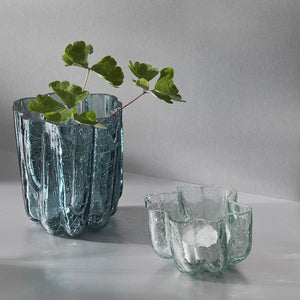 Kosta Boda Crackle Vase Circular Small