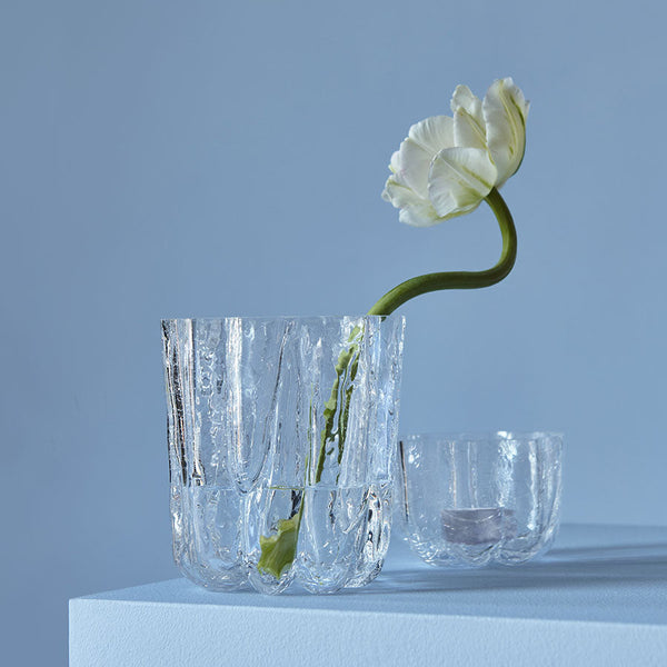 Load image into Gallery viewer, Kosta Boda Crackle Vase Clear Small
