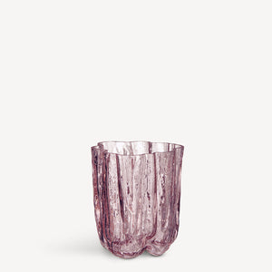 Kosta Boda Crackle Vase Pink Small