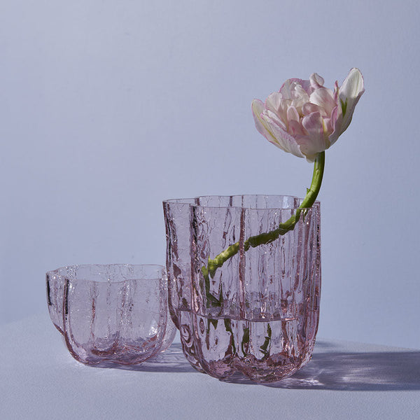 Load image into Gallery viewer, Kosta Boda Crackle Vase Pink Small

