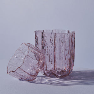 Kosta Boda Crackle Vase Pink Small