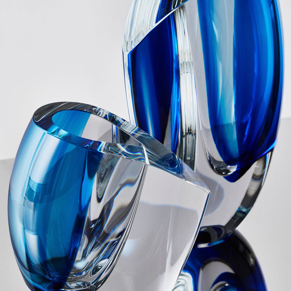 Load image into Gallery viewer, Kosta Boda Mirage Vase Blue/Blue Large
