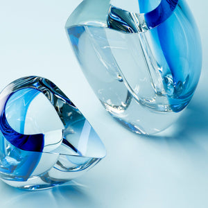 Kosta Boda Mirage Vase Blue/Blue Large