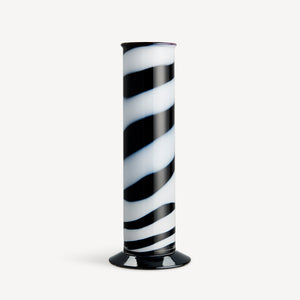 Kosta Boda Lab Cylinder Vase Black/White