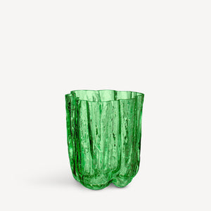 Kosta Boda Crackle Vase Green Small