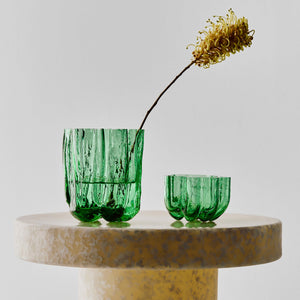 Kosta Boda Crackle Vase Green Small