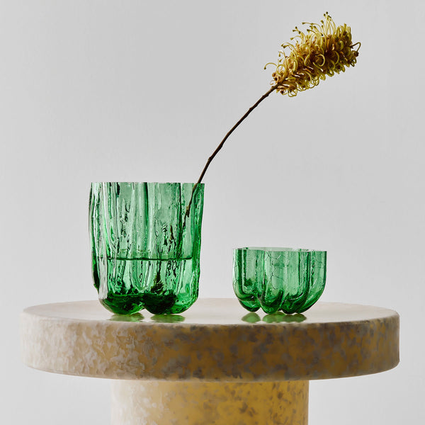 Load image into Gallery viewer, Kosta Boda Crackle Vase Green Small
