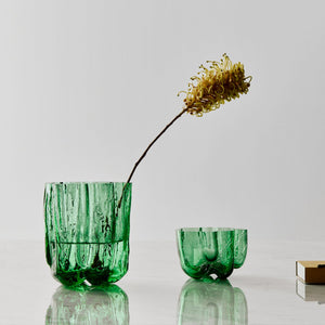 Kosta Boda Crackle Vase Green Small