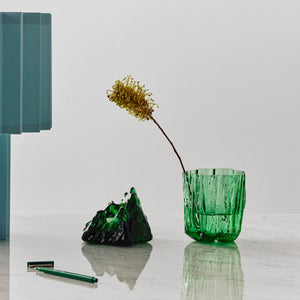 Kosta Boda Crackle Vase Green Small