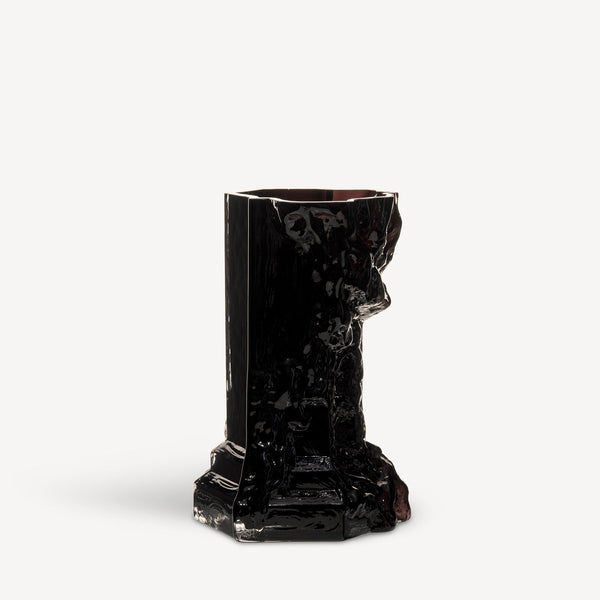 Load image into Gallery viewer, Kosta Boda Rocky Baroque Vase Black Small
