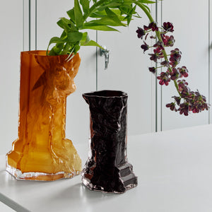 Kosta Boda Rocky Baroque Vase Black Small