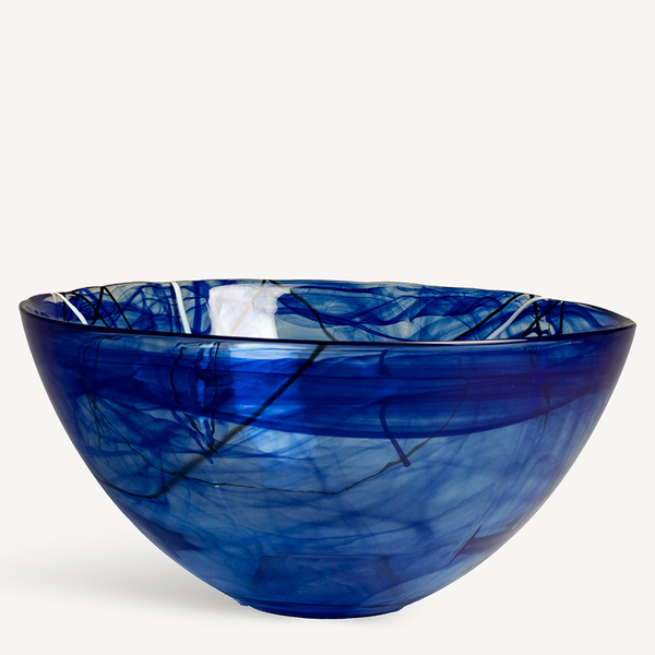 Load image into Gallery viewer, Kosta Boda Contrast Blue Bowl Large
