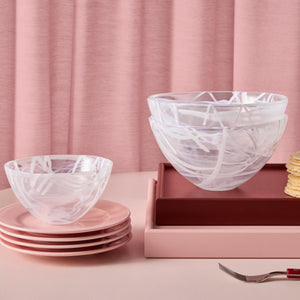 Kosta Boda Contrast Bowl White/White Small