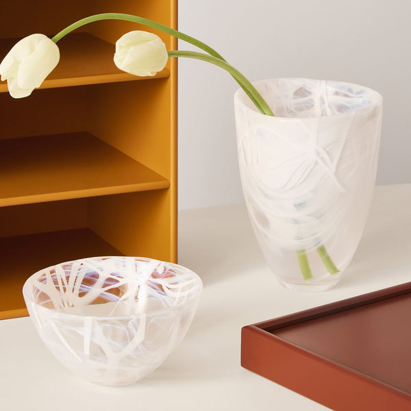 Load image into Gallery viewer, Kosta Boda Contrast Bowl White/White Small
