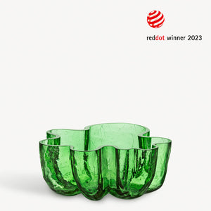 Kosta Boda Crackle Green Bowl