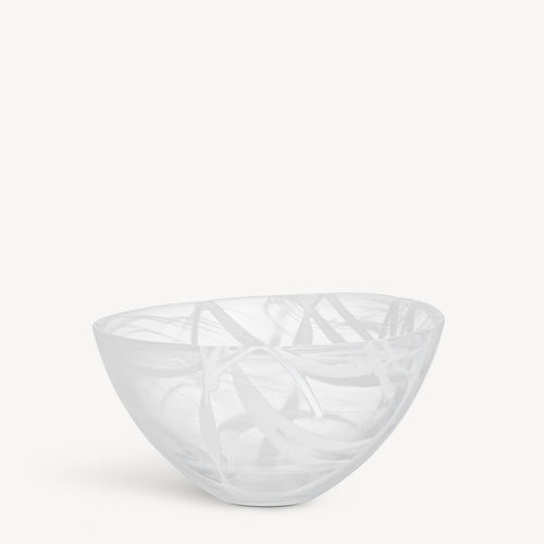 Kosta Boda Contrast Bowl White/White Medium
