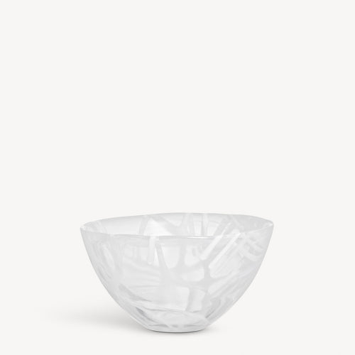 Kosta Boda Contrast Bowl White/White Small