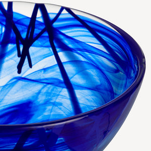 Kosta Boda Contrast Bowl Blue/Blue Medium