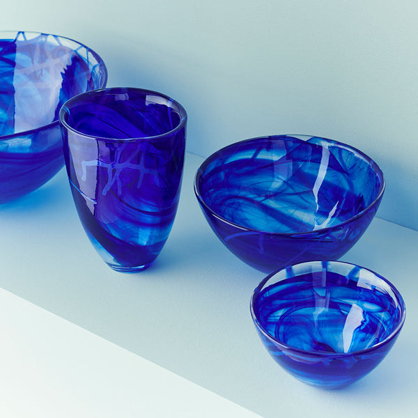 Load image into Gallery viewer, Kosta Boda Contrast Bowl Blue/Blue Small
