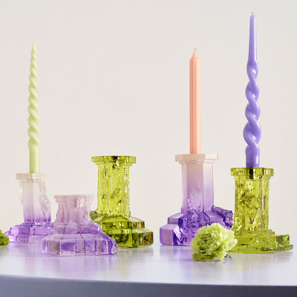 Load image into Gallery viewer, Kosta Boda Rocky Baroque Candlestick Kryptonite Large

