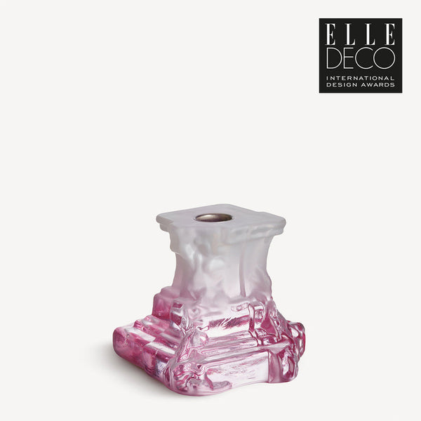 Load image into Gallery viewer, Kosta Boda Rocky Baroque Candlestick Spicy Rose Small

