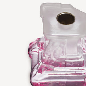 Kosta Boda Rocky Baroque Candlestick Spicy Rose Small