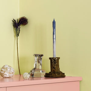 Kosta Boda Rocky Baroque Candlestick Glossy Glaze Large