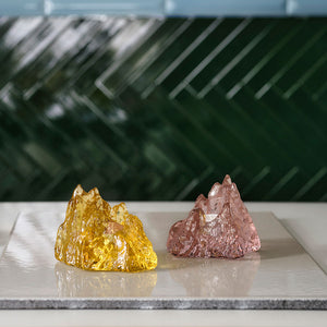 Kosta Boda The Rock Votive Yellow